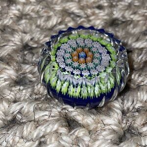 Perthshire Scotland paperweight glass star concentric geometrical & labelled